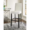 Blaire White Glitz Nailhead Bar Stool -Living Room Furniture Store 810543340 B0