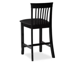 Kane Black Upholstered Vinyl Padded Craftsman Counter Stool -Living Room Furniture Store 810543342 4