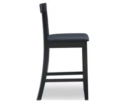 Kane Black Upholstered Vinyl Padded Craftsman Counter Stool -Living Room Furniture Store 810543342 5