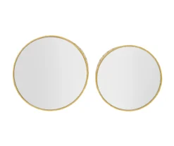 Asher Gold 2-Piece Pierced Metal Nesting Table Set -Living Room Furniture Store 810543376 A6 3