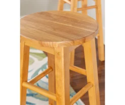 Hue 29" Natural Round Wood Bar Stool -Living Room Furniture Store 810543380 3