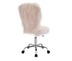 Comfort Home Blush Pink Faux Fur Swivel Chair 10 Comfort Home Blush Pink Faux Fur Swivel Chair -Living Room Furniture Store 810543388 4