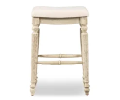 Bristol Whitewash Backless Bar Stool -Living Room Furniture Store 810543397 3
