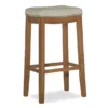 Brooke Natural & Rustic Brown Backless Striped Bar Stool -Living Room Furniture Store 810543422 1