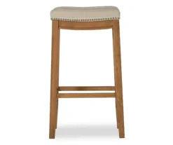 Brooke Natural & Rustic Brown Backless Striped Bar Stool -Living Room Furniture Store 810543422 3