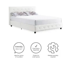 DHP Dana Faux Leather Upholstered Queen Bed -Living Room Furniture Store 810543736 1