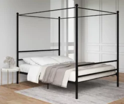 DHP Kate Black Metal Full Canopy Bed -Living Room Furniture Store 810543780 6