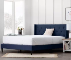 Isabelle Navy Upholstered Twin Wingback Bed 13 Isabelle Navy Upholstered Twin Wingback Bed -Living Room Furniture Store 810547602 810547606 810547614 810547610 5