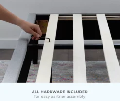 Isabelle Navy Upholstered Twin Wingback Bed 14 Isabelle Navy Upholstered Twin Wingback Bed -Living Room Furniture Store 810547602 810547606 810547614 810547610 6