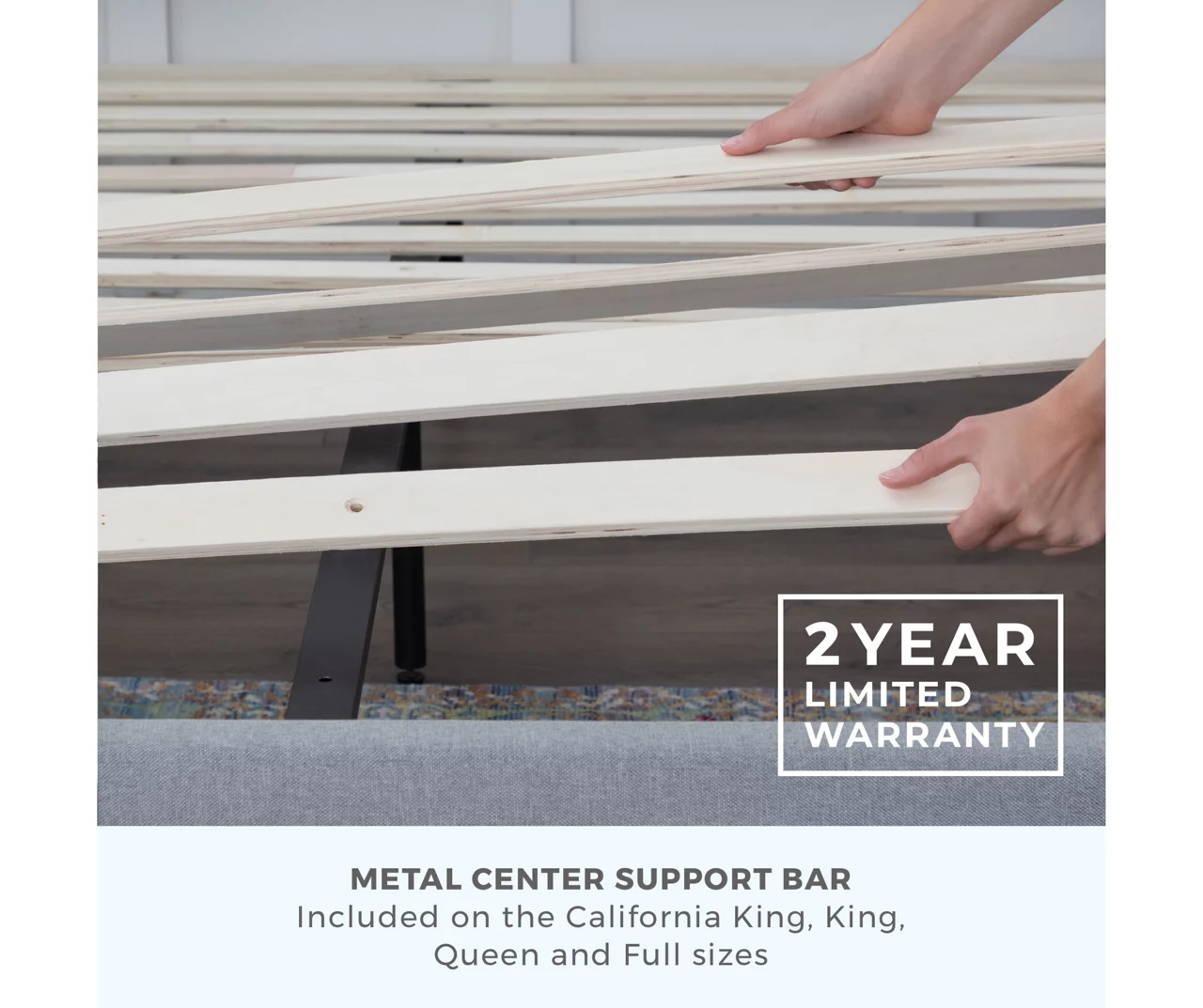 Isabelle Navy Upholstered Twin Wingback Bed 9 Isabelle Navy Upholstered Twin Wingback Bed - Image 7