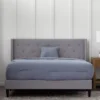 Isabelle Stone Upholstered Twin Wingback Bed -Living Room Furniture Store 810547604 810547608 810547627 810547612 1