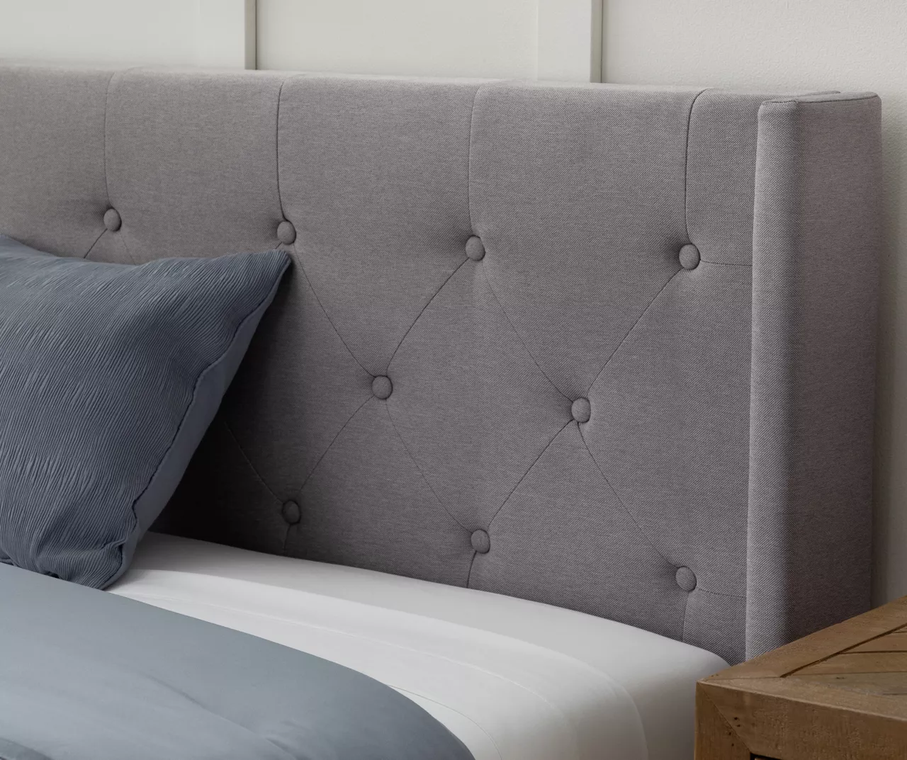 Isabelle Stone Upholstered Twin Wingback Bed 6 Isabelle Stone Upholstered Twin Wingback Bed - Image 4