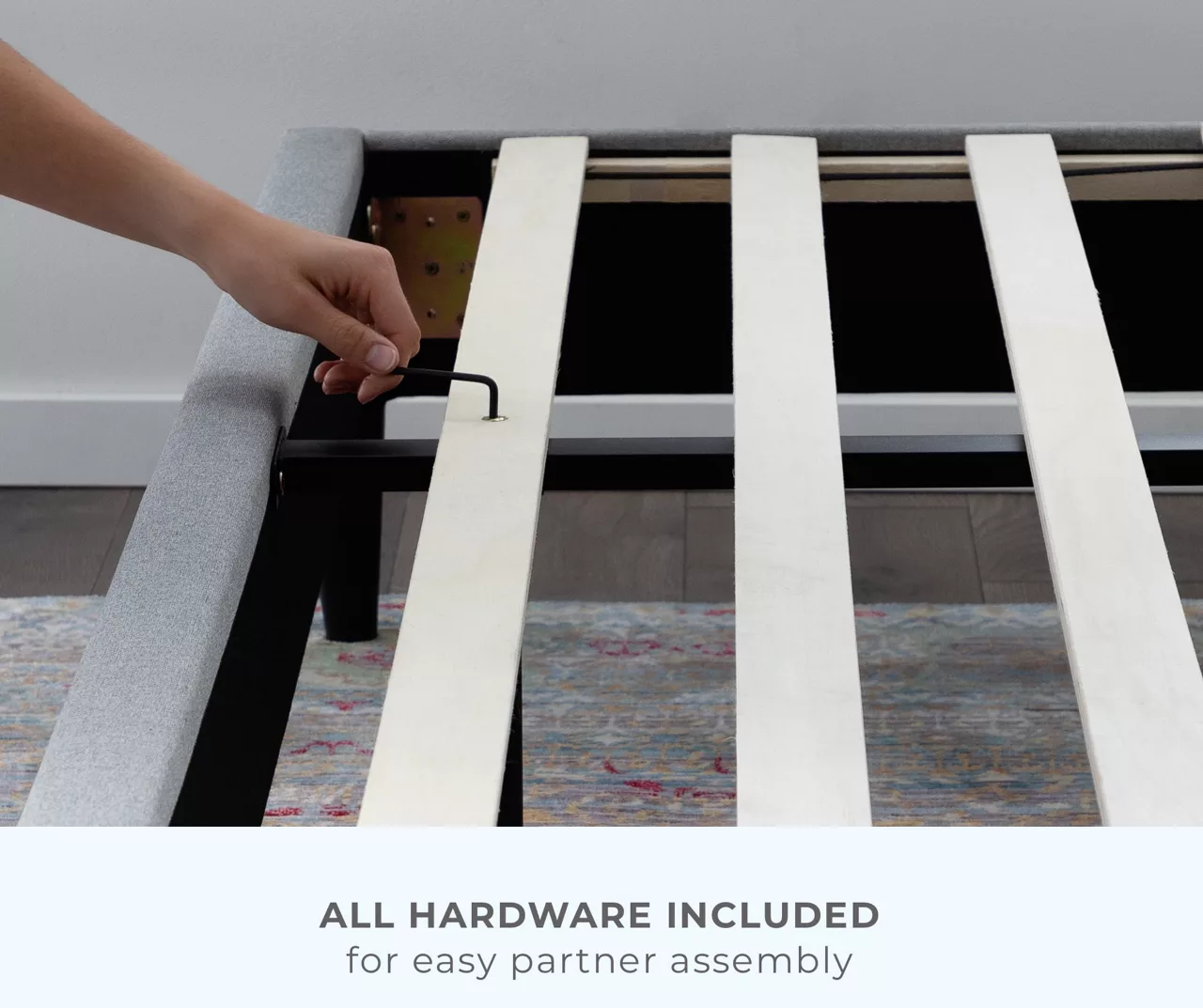 Isabelle Stone Upholstered Twin Wingback Bed 8 Isabelle Stone Upholstered Twin Wingback Bed - Image 6