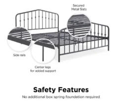 Navogratz Bushwick Metal Bed -Living Room Furniture Store 810548775 5