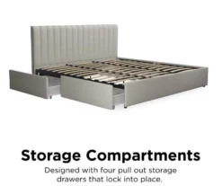 Brittany Gray Upholstered King Storage Bed -Living Room Furniture Store 810548782 5