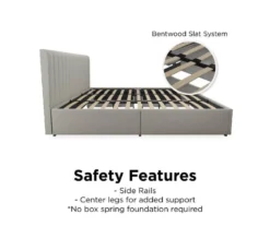 Brittany Gray Upholstered King Storage Bed -Living Room Furniture Store 810548782 6