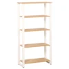 Dorm Essentials Oak & White 4-Shelf Bookcase 2 Dorm Essentials Oak & White 4-Shelf Bookcase -Living Room Furniture Store 810559115 1