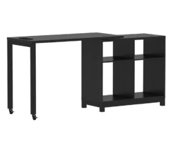 Real Living Seven Hills Metal & Melamine 4-Cube Pivot Desk With USB Charging -Living Room Furniture Store 810561092 3