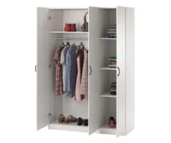 Ivory Oak 3-Door Storage Wardrobe -Living Room Furniture Store 810561398 41