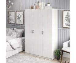 Ivory Oak 3-Door Storage Wardrobe -Living Room Furniture Store 810561398 51
