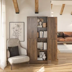 Seven Hills Columbia Walnut 2-Door Storage Cabinet -Living Room Furniture Store 810563167 51