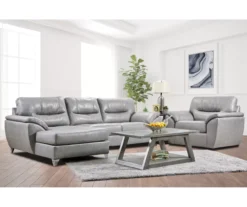 Clifton Ridge Stone Vegan Leather Swivel Chair -Living Room Furniture Store 810569859 810569860 810569861