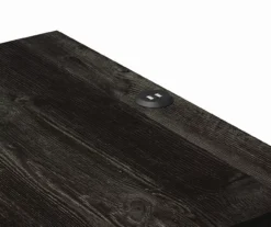 Silverton Black Oak Nightstand With USB Charging -Living Room Furniture Store 810569984 3