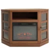 48" Brown Corner Electric Fireplace Console -Living Room Furniture Store 810570725