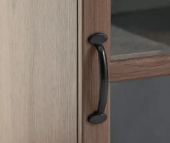 54" Walnut Glass Door Electric Fireplace Console -Living Room Furniture Store 810571210 2