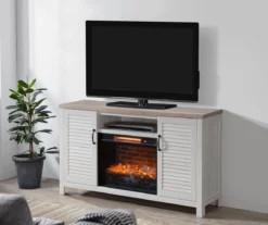 54" 2-Tone Shutter Door Electric Fireplace Console 12 54" 2-Tone Shutter Door Electric Fireplace Console -Living Room Furniture Store 810571321 A8 02