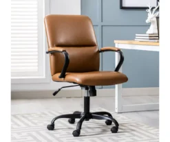 Camel Brown Vegan Leather Office Chair 18 Camel Brown Vegan Leather Office Chair -Living Room Furniture Store 810583520 A0 1