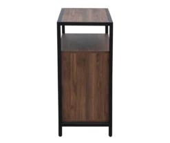 Walnut Chevron 2-Door Storage Cabinet -Living Room Furniture Store 810584249 A8