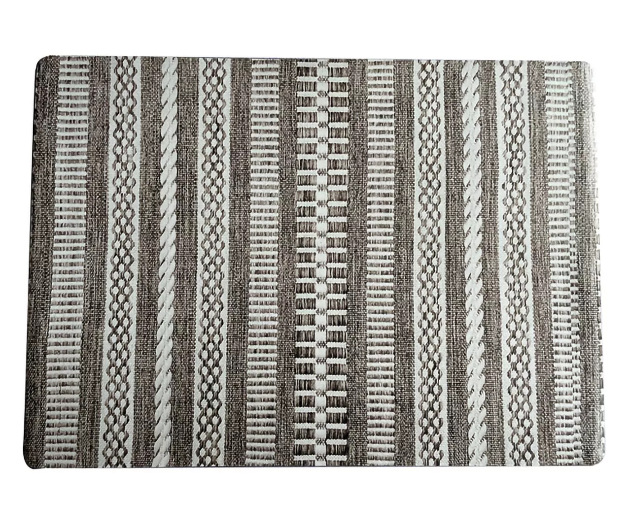 Gray & White Geo Stripe PVC Desk Mat, (34" X 47") 4 Gray & White Geo Stripe PVC Desk Mat, (34" X 47") - Image 2