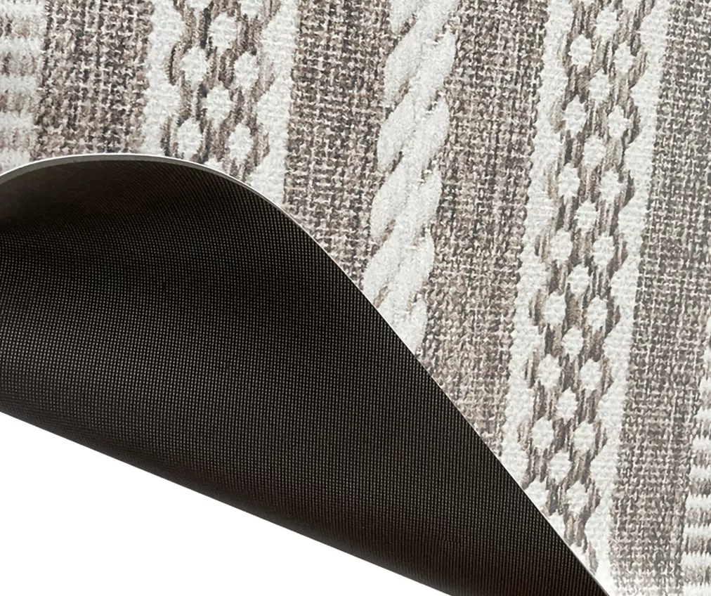 Gray & White Geo Stripe PVC Desk Mat, (34" X 47") 5 Gray & White Geo Stripe PVC Desk Mat, (34" X 47") - Image 3