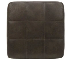 Navi Smoke Faux Leather Oversize Accent Ottoman -Living Room Furniture Store 810587441 3