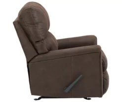 Navi Chestnut Faux Leather Rocker Recliner -Living Room Furniture Store 810587485 5
