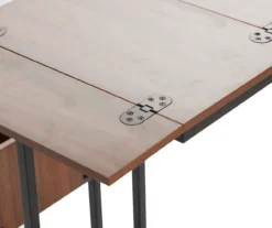 Walnut Drop-Leaf C Side Table With USB Charging -Living Room Furniture Store 810587517 5