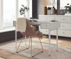 Elizabeth Dove Gray Office Desk -Living Room Furniture Store 810589021 2