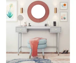 Elizabeth Dove Gray Office Desk -Living Room Furniture Store 810589021 6