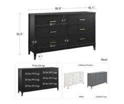 CosmoLiving Westerleigh 6-Drawer Dresser -Living Room Furniture Store 810589232 1