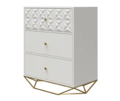 Blair White 3-Drawer Dresser -Living Room Furniture Store 810589237 3