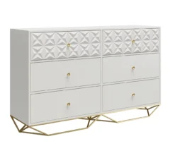 Blair White 6-Drawer Dresser -Living Room Furniture Store 810589238 4