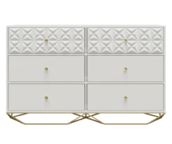Blair White 6-Drawer Dresser -Living Room Furniture Store 810589238 5