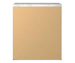 Senniberg Oak & Faux Calcutta 2-Drawer Nightstand -Living Room Furniture Store 810589298 4