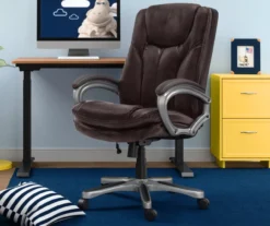 Benton Brown Big & Tall Faux Leather Executive Office Chair -Living Room Furniture Store 810590314 1