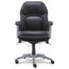 Delvin Black Bonded Leather Office Chair -Living Room Furniture Store 810590317 3