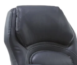 Delvin Black Bonded Leather Office Chair -Living Room Furniture Store 810590317 A0 6