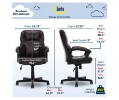 Mitchell Roasted Chestnut Vegan Leather Office Chair -Living Room Furniture Store 810590318 6