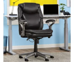 Anniston Black Bonded Leather Office Chair 12 Anniston Black Bonded Leather Office Chair -Living Room Furniture Store 810590373 2