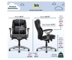 Anniston Black Bonded Leather Office Chair 13 Anniston Black Bonded Leather Office Chair -Living Room Furniture Store 810590373 6